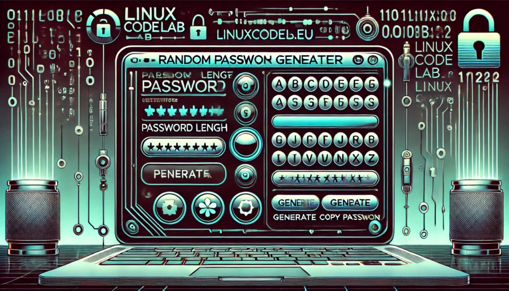 Random password generator with a graphical user interface