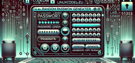 Random password generator with a graphical user interface